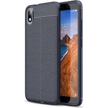 Redmi 7A Kılıf Deri Silikon Yüzeyli Yüksek Kaliteli Silikondan Üretilmiş Premium Silikon Kapak Ryc/niss