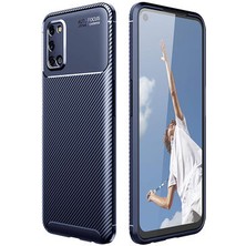 Oppo A52 Kılıf Karbon Desenli Esnek Yüksek Kaliteli Meteryalden Üretilmiş Silikon Kapak Ryc/negro