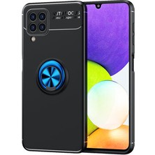 Samsung Galaxy A22 4g Kılıf Yüzüğü Stant ve Araç Tutucu Olabilen Şık Esnek Premium Silikon Kapak Ryc/ravel