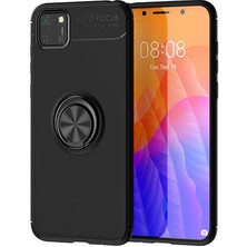 Huawei Y5P Kılıf Yüzüğü Stant ve Araç Tutucu Olabilen Şık Esnek Premium Silikon Kapak Ryc/ravel