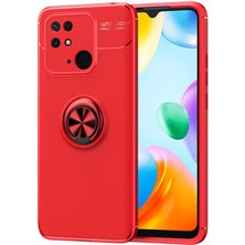 Redmi 10C Kılıf Yüzüğü Stant ve Araç Tutucu Olabilen Şık Esnek Premium Silikon Kapak Ryc/ravel
