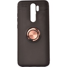 Redmi Note 8 Pro Kılıf Yüzüğü Stant ve Araç Tutucu Olabilen Şık Esnek Premium Silikon Kapak Ryc/ravel