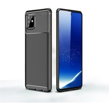 Samsung Galaxy Note 10 Lite Kılıf Karbon Desenli Esnek Yüksek Kaliteli Meteryalden Üretilmiş Silikon Kapak Ryc/negro