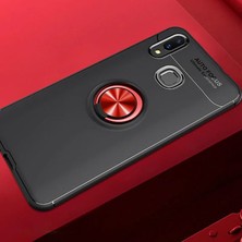 Samsung Galaxy A10S Kılıf Yüzüğü Stant ve Araç Tutucu Olabilen Şık Esnek Premium Silikon Kapak Ryc/ravel