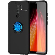 Redmi 9 Kılıf Yüzüğü Stant ve Araç Tutucu Olabilen Şık Esnek Premium Silikon Kapak Ryc/ravel