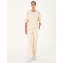 Pierre Cardin Kadın Ekru Loose Fit Eşofman Altı 50314953-VR019