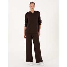 Pierre Cardin Kadın Kahverengi Flare Fit Modal Karışımlı Eşofman Altı 50314962-VR029