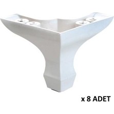 Kenzlife Mobilya Dolap Kanepe Ayağı Aslan Ayak Beyaz Plastik 8 Adet