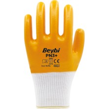 Beybi Pn3+ Polyester Örme Nitril Eldiven 12'li