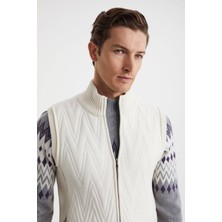 Hemington Activewear Merino Yün Ekru Yelek