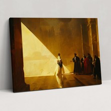 Popcas Caravaggio Tarzı Duvar Süslemesi - Ev Dekorasyonu Sıcak Işık