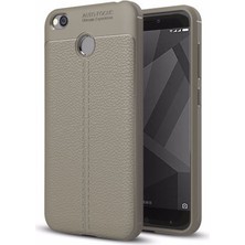Redmi 4x Kılıf Deri Silikon Yüzeyli Yüksek Kaliteli Silikondan Üretilmiş Premium Silikon Kapak Ryc/niss