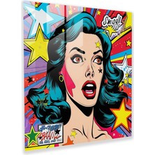 Popcas Pop Yıldız Haritası Cam Tablo - Yıldız Haritası Renkli Yıldızlar Cam Sanat Çizgi Roman Estetiği