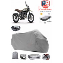 Ducati Scrambler Urban Enduro Branda Gri Arka Çanta Uyumlu(Topcase) Motosiket Brandası Motor Örtüsü Çadır Su Geçirmez Motosiklet Kılıfı Motor Brandası,lastikli,taşıma Torbalı