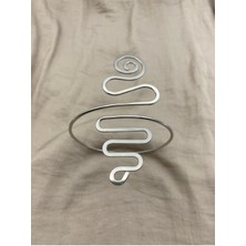 Spiral Kıvrım Model Gümüş Renk Ayarlanabilir Kol Pazu Bilekliği,armcuff