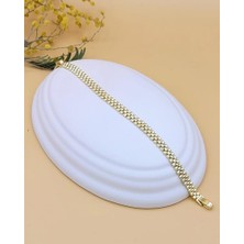 Unisex Zincir Gold Metal Bileklik