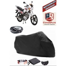 Salcano Tiger 100  Branda Siyah Arka Çanta Uyumlu(Topcase) Motosiket Brandası Motor Örtüsü Çadır Su Geçirmez Motosiklet Kılıfı Motor Brandası,lastikli,taşıma Torbalı
