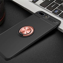 iPhone 8 Plus Kılıf Yüzüğü Stant ve Araç Tutucu Olabilen Şık Esnek Premium Silikon Kapak Ryc/ravel