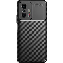 Xiaomi Mi 11T Pro 5g Kılıf Karbon Desenli Esnek Yüksek Kaliteli Meteryalden Üretilmiş Silikon Kapak Ryc/negro
