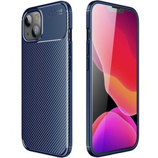 iPhone 13 Mini Kılıf Karbon Desenli Esnek Yüksek Kaliteli Meteryalden Üretilmiş Silikon Kapak Ryc/negro