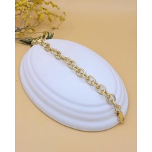 Burma Halka Zincir Gold Metal Bileklik