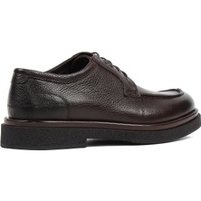 Erkek Kahverengi Bağcıklı Deri Klasik Ayakkabı