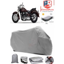 Yamaha  Xvs 1100 Drag Star Branda Gri Motosiket Brandası Motor Örtüsü Çadır Su Geçirmez Motosiklet Kılıfı Motor Brandası,lastikli,taşıma Torbalı