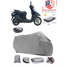 Honda Spacy 110 Branda Gri Arka Çanta Uyumlu(Topcase) Motosiket Brandası Motor Örtüsü Çadır Su Geçirmez Motosiklet Kılıfı Motor Brandası,lastikli,taşıma Torbalı