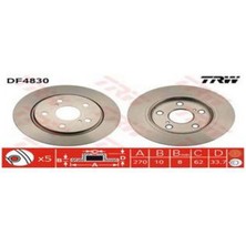 TRW Zengezur Fren Dİskİ Arka [ Toyota Corolla 2007-2011 1.4 D4d Dİzel , Aurİs 2007-2011 1.4 D4d Dİzel ]