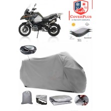 Bmw R 1200 Gs Branda Gri Arka Çanta Uyumlu(Topcase) Motosiket Brandası Motor Örtüsü Çadır Su Geçirmez Motosiklet Kılıfı Motor Brandası,lastikli,taşıma Torbalı