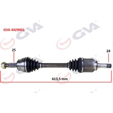 Komple Aks Sol Doblo 1.9 Jtd 01 Doblo-Albea 1.3 Mtj 05 613.5MM Dpmah
