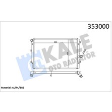 Radyatör Golf V-Vi-Jetta Iii-Passat-Touran 2.0tdi Ac Klimasiz Mek Otom Al/pl/brz 650X438X26 Dpmah