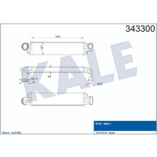 Turbo Radyatörü Intercooler Bmw 3-Serisi E46 Al-Pl-Brz 540X127X50 Dpmah