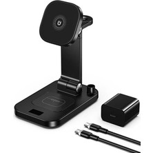 Xo Tk-23 4 In 1 Manyetik Kablosuz Hızlı Şarj Standı 15W