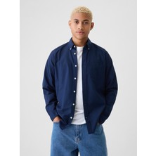 Gap Erkek Lacivert Standart Fit Oxford Gömlek
