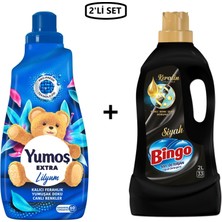 Yumoş Extra Lilyum Yumuşatıcı 1440 ml + Bingo Siyahlar Için Sıvı Çamaşır Deterjanı 2l--(2'li Set)