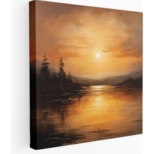 Popcas Bej Günbatımı Kanvas Tablo - Bej Duvar Dekorasyonu