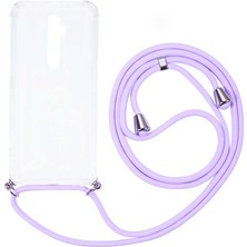 ekılıf - Oppo Reno 2Z - Kılıf Şeffaf İp Askılı Koruyucu X-rop Kapak - T15584