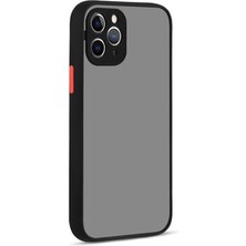 iPhone 12 Pro Max Kılıf Arkası Buğulu Kenarları Renkli Sert Premium Silikon Kapak Rcv/hux