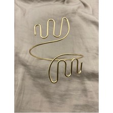 Zikzak Model Gold Renk Ayarlanabilir Kol Pazu Bilekliği,armcuff