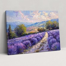 Popcas Provence Lavanta Kanvas Tablo - Claude Monet Ev Dekorasyonu