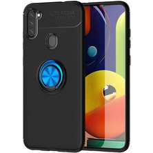 Samsung Galaxy A11 Kılıf Yüzüğü Stant ve Araç Tutucu Olabilen Şık Esnek Premium Silikon Kapak Ryc/ravel