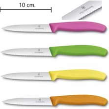 Victorinox 10CM Tesetereli 4 Renk Mutfak Bıçağı