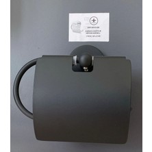 Adnoss Lüks Karaca Vizyon Kapaklı Kağıtlık Siyah - Wc Kağıtlık - Tuvalet Kağıtlık