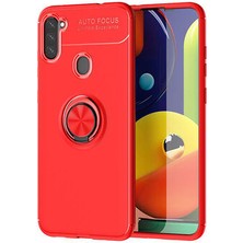 Samsung Galaxy A11 Kılıf Yüzüğü Stant ve Araç Tutucu Olabilen Şık Esnek Premium Silikon Kapak Ryc/ravel
