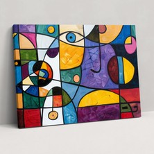 Popcas Renkli Soyut Picasso Kanvas Tablo - Pablo Picasso Kanvas Duvar Sanatı Duvar Dekorasyonu