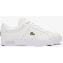 Lacoste Powercourt 2.0 Leather Kadın Beyaz Sneaker