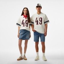 Hoss x Gant 49 Contrast Graphic Unisex Beyaz T-Shirt