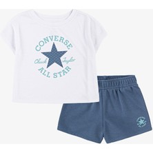 Converse Boxy Mavi Şort Takım Erkek Çocuk Standart Kalıp ile Rahat Kullanım
