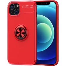 Royal Case iPhone 13 Kılıf Yüzüğü Stant ve Araç Tutucu Olabilen Şık Esnek Premium Silikon Kapak Ryc/ravel